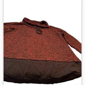 Vince Camuto maroon burgundy and black sweater, size Large